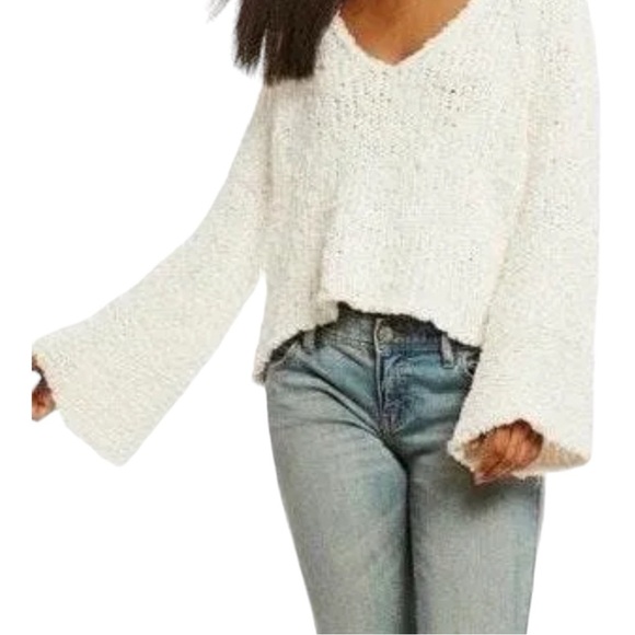 Free People Sand Dunes Flare Sleeve Sweater Size Medium BU3 - Picture 1 of 5